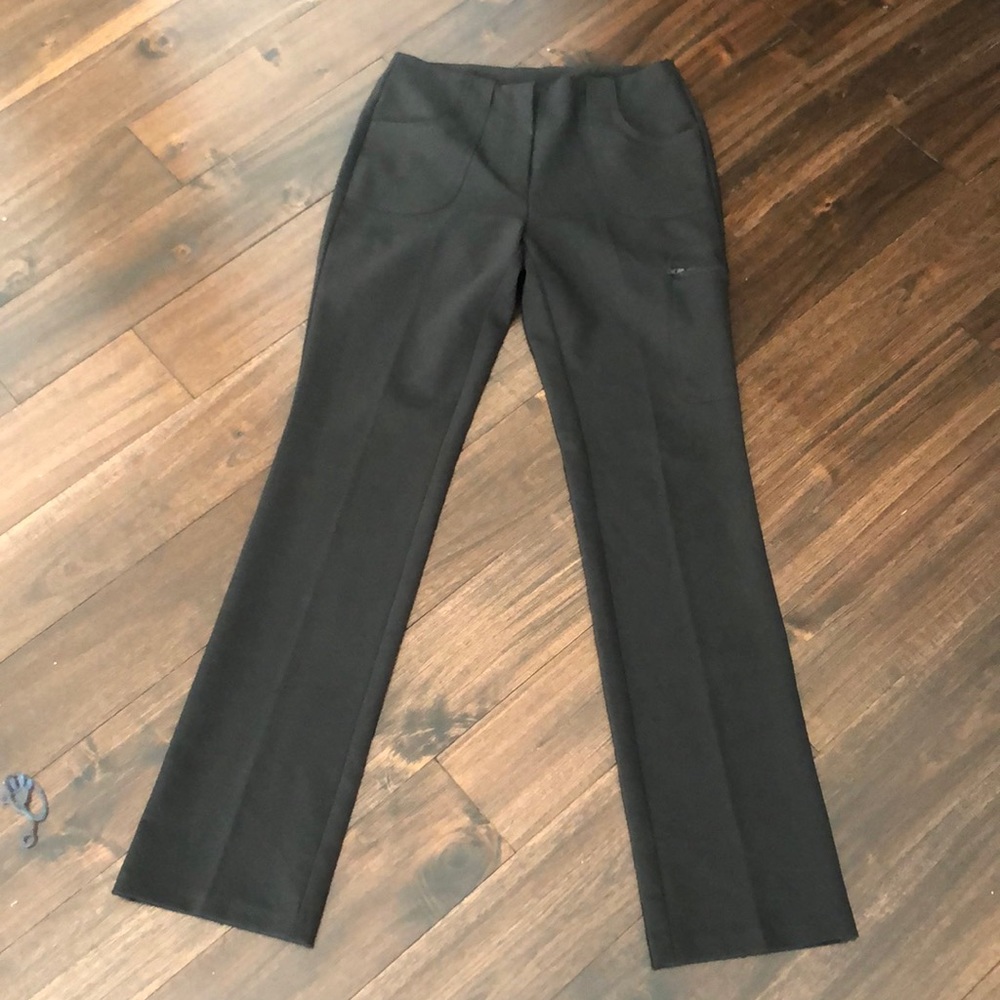 United colors of Benetton black boot leg pant with flat cargo pocket on left leg